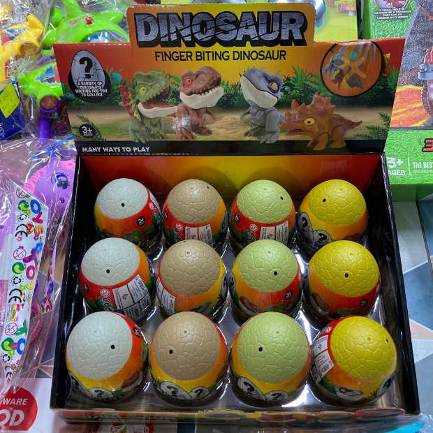 Set Completo: 12 Huevos de Dino Mordelón - Juguete Interactivo