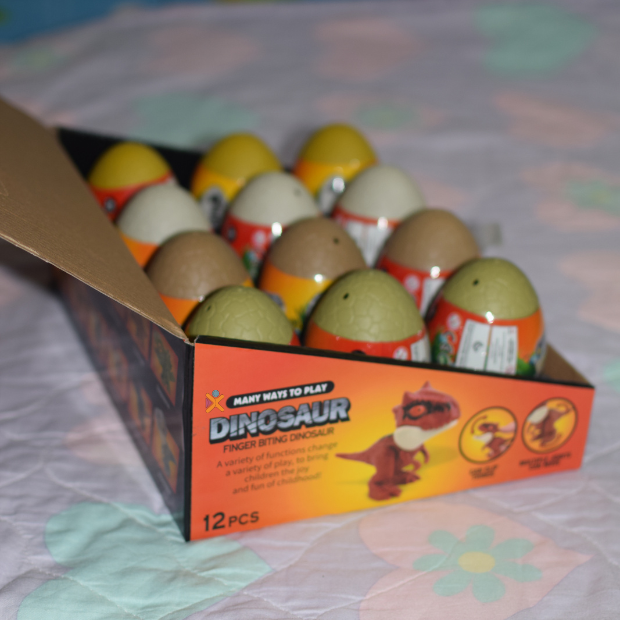 Set Completo: 12 Huevos de Dino Mordelón - Juguete Interactivo
