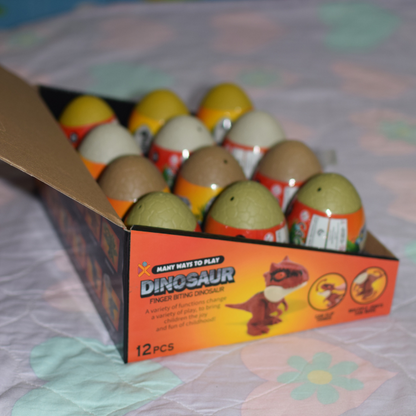 Set Completo: 12 Huevos de Dino Mordelón - Juguete Interactivo
